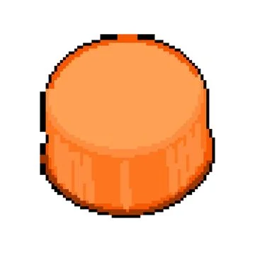 Reuse plastic bottle cap pixel art vector illustration Stock Illustration