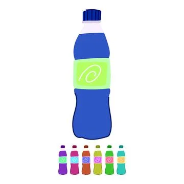 Reuse plastic soda bottle vector cartoon graphic Stock Illustration