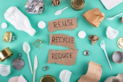 Reuse, reduce, recycle concept. Zero waste Stock Photos