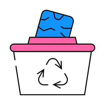 Reuse solid waste icon color illustration Stock Illustration