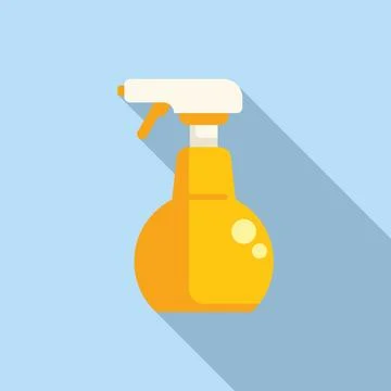 Reuse spray bottle icon flat vector. Hand wash atomizer Ilustración de archivo