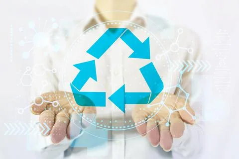 Reusing and recycling for future environmental stewardship social responsibil Stock Photos