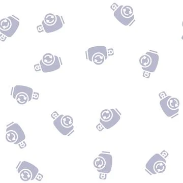 Reusing cylinder biogas glyph vector seamless pattern Stock Illustration