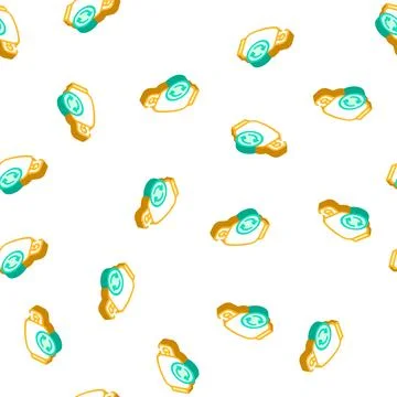 Reusing cylinder biogas isometric icon seamless pattern 스톡 일러스트