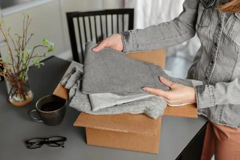 Reusing, recycling materials and reducing waste in fashion Stock Photos
