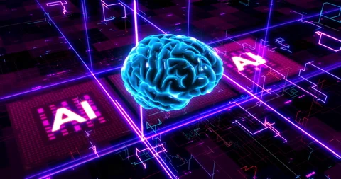 Revamping Technology: Artificial Intelligence and Advanced Computer Chips. Stock Footage 238793769