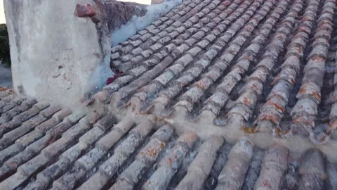 Up reveal and view of a sunset over a church's tower bell Video stock 201618708