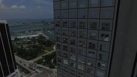 Reveal Bayside Ocean Stock Footage 153247798