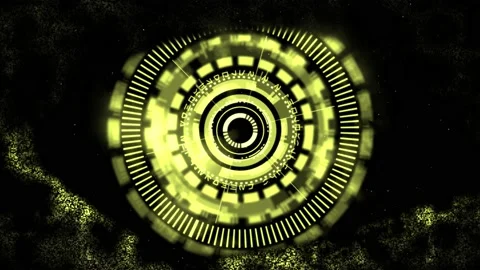 Reveal cyber surveillance animated complex 3D digital eye design within a Stock Footage 237980317