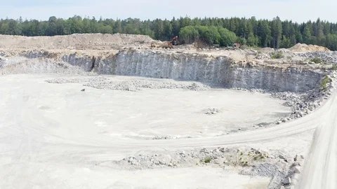 Reveal of quarry landscape Stock Footage 110630676