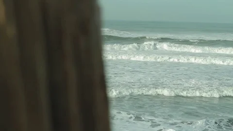 A Reveal Shot of an Ocean Video stock 82285736