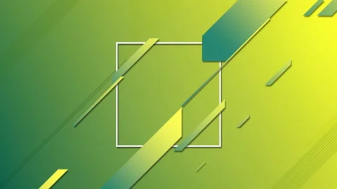 Reveal square badge with alpha matte. Motion graphics. 3D render loop animation Video stock 120363533
