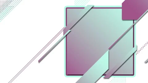 Reveal square colored badge with alpha matte3D rendering loop animation. HD Video stock 134253000