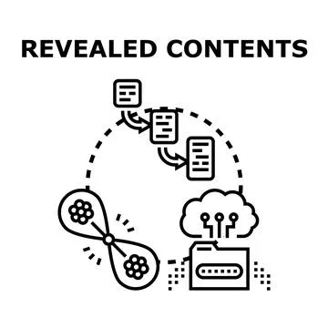 Revealed contents unlocking data processing workflow イラスト素材