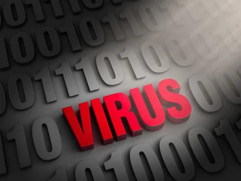 Revealing a computer virus Stock Illustration