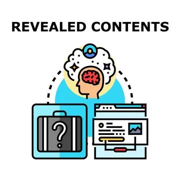 Revealing information content and hidden knowledge Stock Illustration