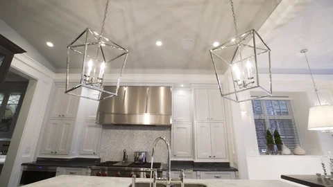 Revealing a luxury kitchen Video stock 80326624