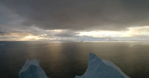 Revealing massive iceberg Stock Footage 99804220