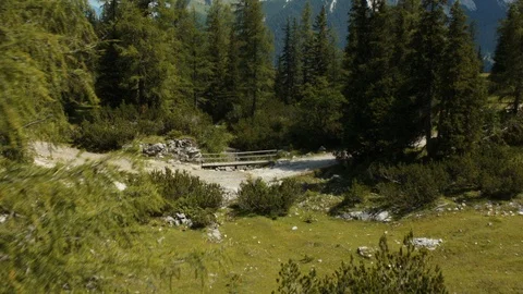 Revealing Mt Zugspitze from the Austrian side Stock Footage 101902889