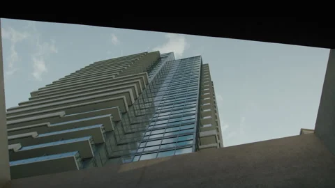 Revealing Shot of Sky Scraper Stock Footage 265614438