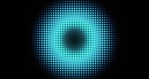 Revealing Transition of Square Box and Particle in Circle with Luma Matte 4K Stock Footage 304235735