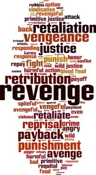 Revenge word cloud Stock Illustration