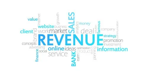 Revenue, Animated Typography Stock Illustration