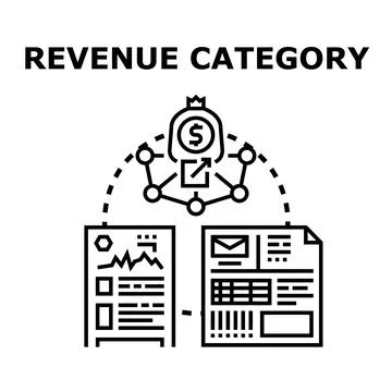 Revenue category management vector icon concept イラスト素材
