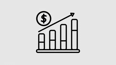 Revenue Icon Animation Seamless Loop 4K Transparent Background 스톡 동영상 324792260