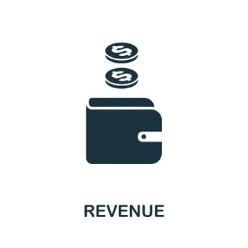 Revenue icon. Creative element design from stock market icons collection. Pixel Illustrazione stock