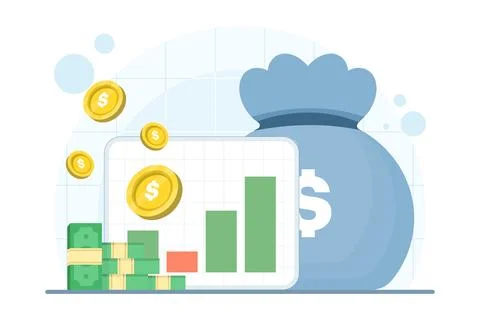 Revenue increase concept イラスト素材