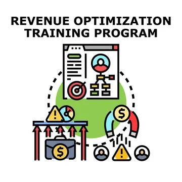 Revenue optimization training program planning strategy 스톡 일러스트