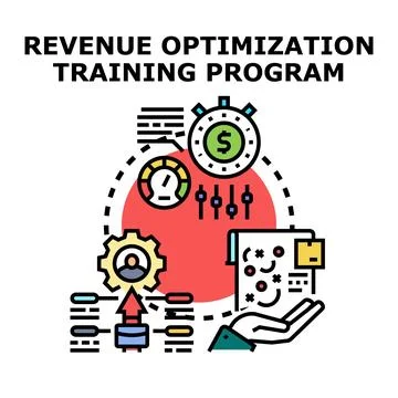 Revenue optimization training program strategy development Stock Illustration