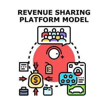 Revenue sharing platform model vector illustration Stock Illustration