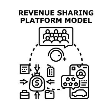 Revenue sharing platform model vector illustration Stock Illustration