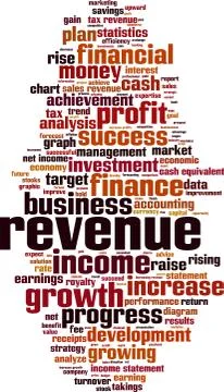 Revenue word cloud Stock Illustration