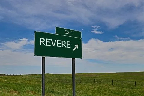 REVERE US Highway Exit Sign Stock Photos