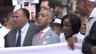 Reverend Jesse Jackson And Reverend Al Sharpton At A Protest In Detroit Stock Footage