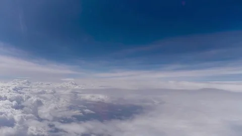 Reversal above the clouds Stock Footage 74544287