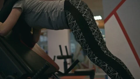 Reversal squat in gym machine Stock Footage 88507200