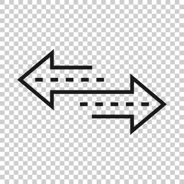 Reverse arrow sign icon in transparent style. Refresh vector illustration on  Stock Illustration