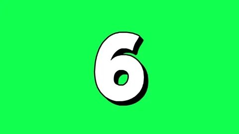 Reverse countdown animation green screen Stock Footage 330433092