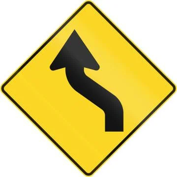 Reverse Curve First To Left In Canada Illustrazione stock