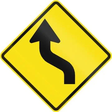 Reverse Curve First To Left In Chile Stock Illustration