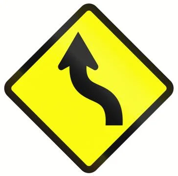 Reverse Curve First To Left In Indonesia Stock Illustration