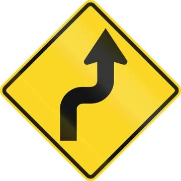 Reverse Curve First To Right In Canada Illustrazione stock