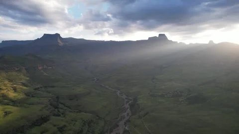 Reverse Descent Tugela Gorge Stock Footage 248075314