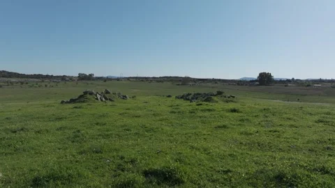 Reverse drone flight revealing Puerta de Arenas through a surprise reveal Stock Footage 308929964
