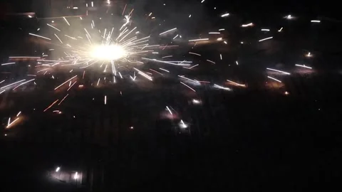 Reverse effect of a sparkling chakkar Stock Footage 274740952