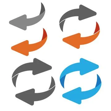 Reverse Exchange icon. Flip over or turn arrow. Reverse sign Ilustración de archivo